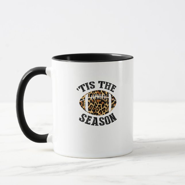 Taza Tis The Season Leopard Football Season Game Day (Izquierda)