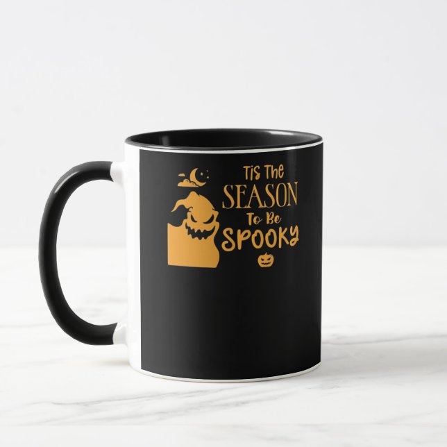 Taza Tis The Season To Spooky Halloween Sarcastic Funny (Izquierda)
