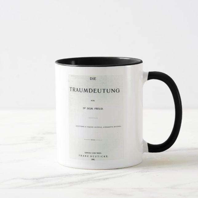 Taza Titlepage a morir Traumdeutung de Sigmund Freud (Derecha)