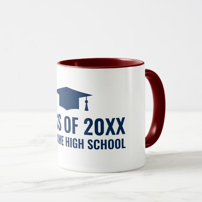 Taza Título escolar Graduación regalo de tazón de café (Anverso derecho)