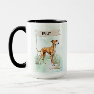 Taza Título:
Galgo Acuarela Perro Personalizado