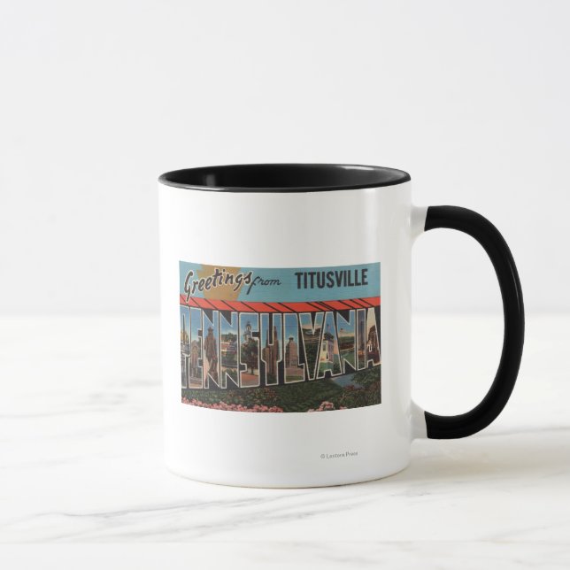 Taza Titusville, Pennsylvania - Escenas de letras grand (Derecha)