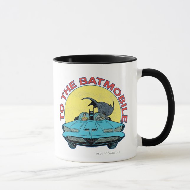 Taza To The Batmobile - Distressed Icon (Derecha)