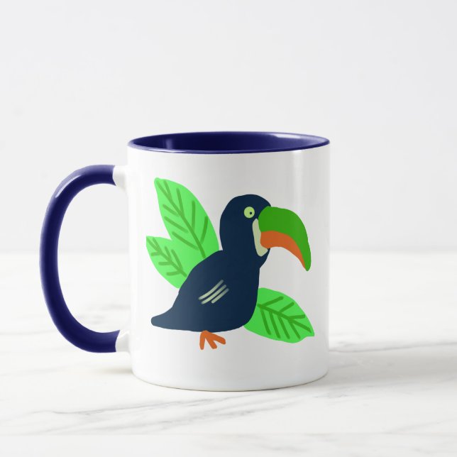 Taza Tocan Tropical Y Hojas (Izquierda)