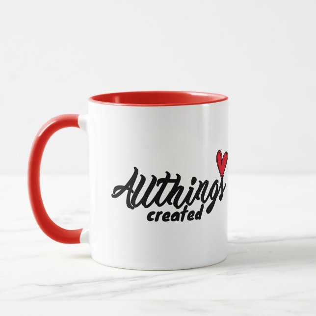 Taza Todas las cosas creadas con corazón (Izquierda)