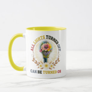 Taza Todas las luces apagadas se pueden encender