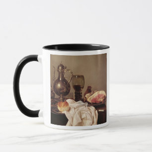 Taza Todavía del desayuno vida (aceite en el panel)