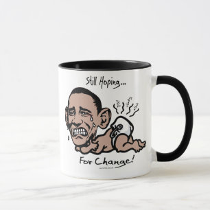 Taza Todavía esperando el engranaje de Anti-Obama del