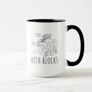 Taza Todavía juego con bloques graciosos