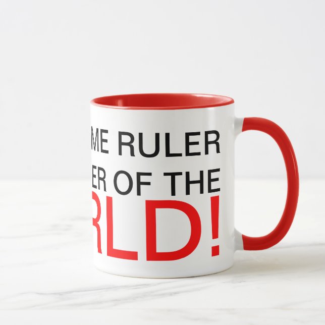 Taza Todo el regla y líder supremos del mundo (Derecha)