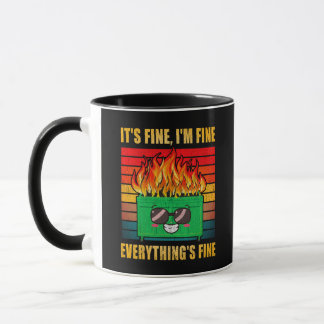 Taza Todo es un buen basurero en llamas