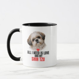 Taza Todo lo que necesito es amor y mi café con acento 