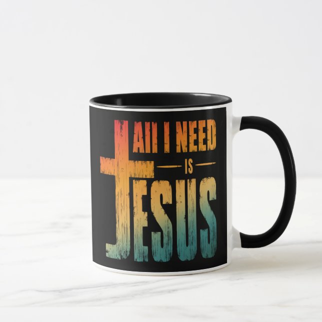 TAZA TODO LO QUE NECESITO ES JESÚS (Derecha)