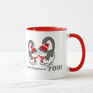 Taza Todo lo que quiero para los Navidades es Tú. Pers