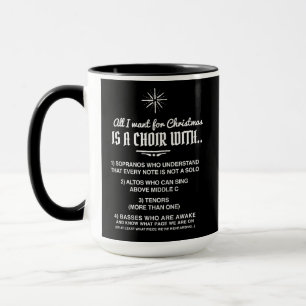 Taza Todo lo que quiero para los Navidades es un coro..
