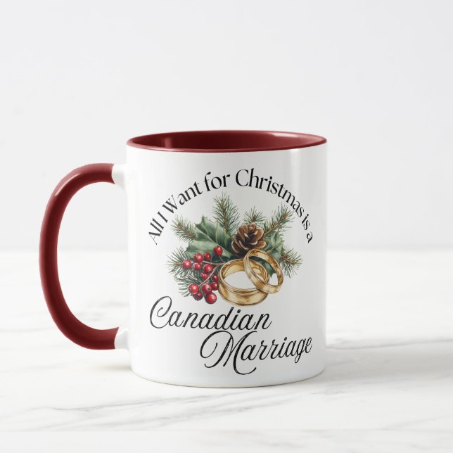 Taza Todo lo que quiero para los Navidades es un matrim (Izquierda)
