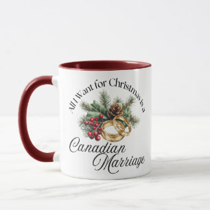 Taza Todo lo que Quiero para Navidad es un Matrimonio C