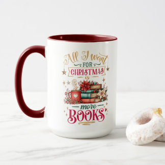 Taza Todo lo que Quiero para Navidad son Más Libros