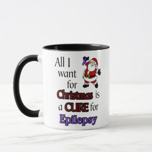 Taza Todo Lo Que Quiero Para Navidades/Santa Epilepsia