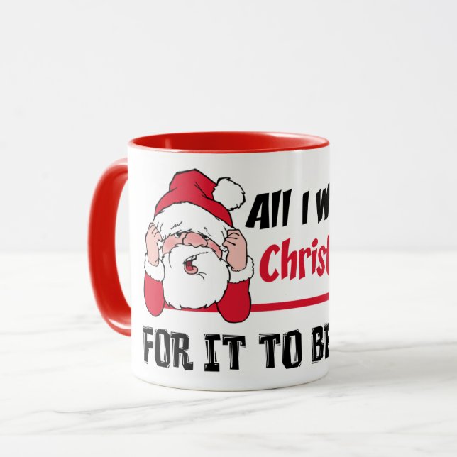 Taza Todos lo que quiero para el humor de Santa del (Anverso izquierdo)