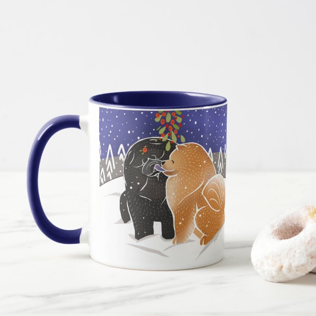 Taza TODOS lo que QUIERO PARA Navidad - el perro chino (Con donut)