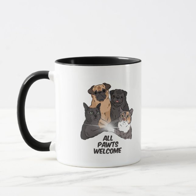 Taza Todos los carriles bienvenidos a Combo Mug, 11 oz (Izquierda)