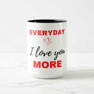 Taza Todos los días te amo más negro
