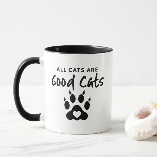 Taza Todos Los Gatos Son Buenos (Con donut)