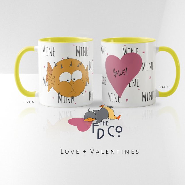 Taza Todos los "Míos" graciosos puffer lindo amor (Subido por el creador)