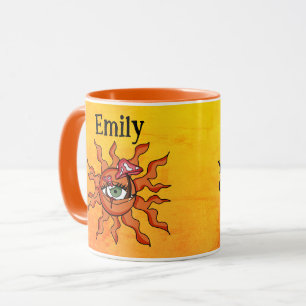Taza Todos los rayas de hongos que se ven en el sol