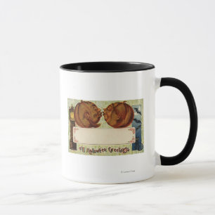 Taza Todos los saludos de HalloweenBesada de calabazas