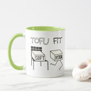 Taza Tofu Fit Funny Corriendo Tofu Tema soya