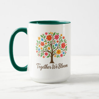 Taza Together We Bloom Floral Mug