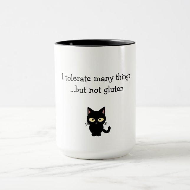 Taza "tolero muchas cosas...pero no gluten (Centro)