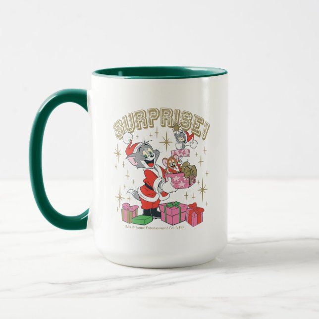 Taza Tom, Jerry y Nibbles Holiday Surprise (Izquierda)