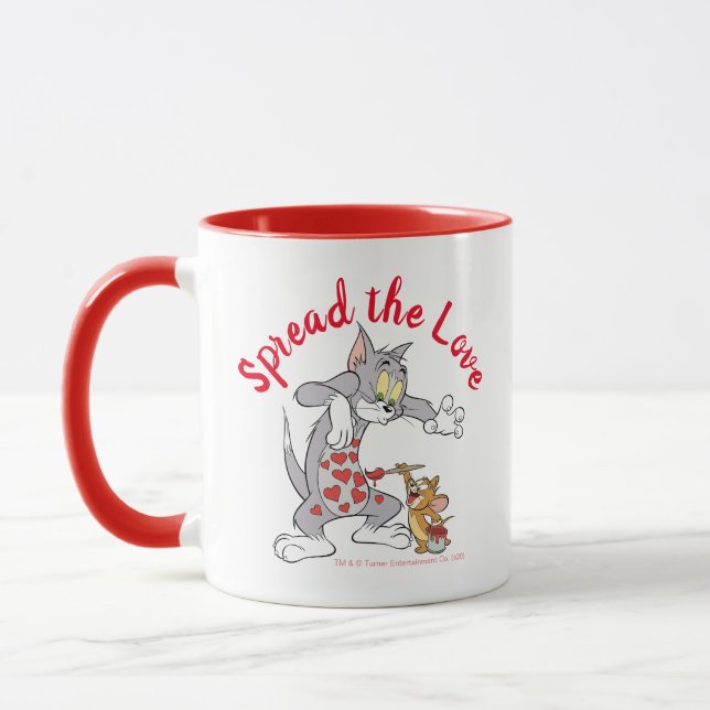 Taza Tom y Jerry Painting Valentine Hearts (Izquierda)