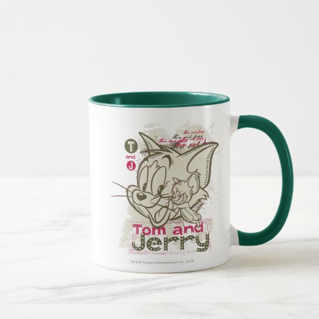 Taza Tom y Jerry Pink y Green (Derecha)