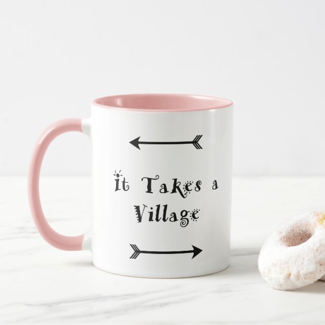 Taza Toma un pueblo - adopción Parenting (Con donut)