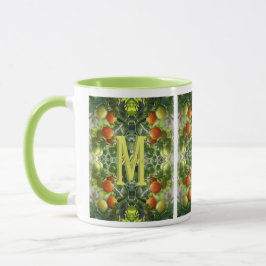 Taza Tomates Cherry con Inicial de Monograma Personaliz