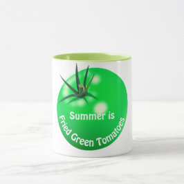 Taza Tomates verdes fritos de tomate tierno verano