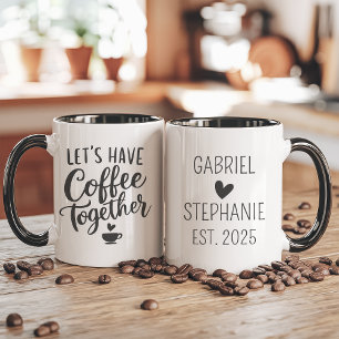Taza Tomemos Café Juntos Pareja