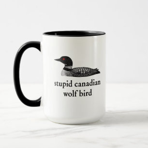 Taza Tonta novela de hockey sobre lobo pájaro canadiens
