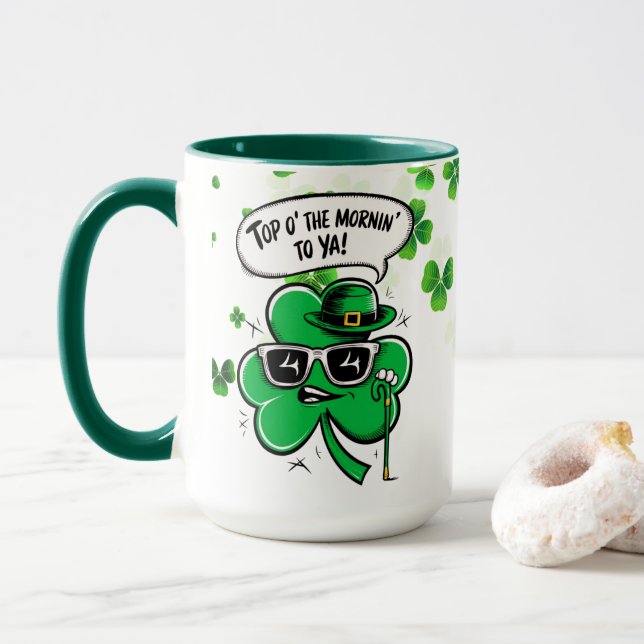 Taza Top O' The Mornin' Shamrock (Con donut)
