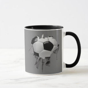 Taza Torn Soccer Ringer Mug
