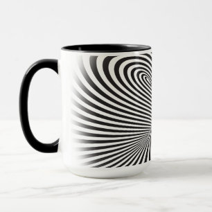 Taza Toro rayado. Ilusión óptica del movimiento sin fin