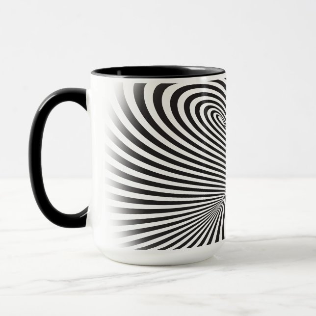Taza Toro rayado. Ilusión óptica del movimiento sin fin (Izquierda)