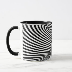 Taza Toro rayado. Ilusión óptica del movimiento sin fin