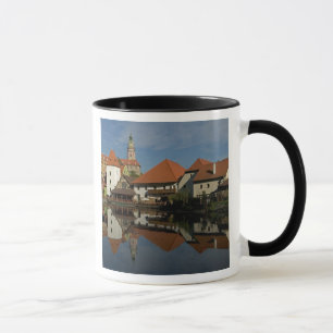Taza Torre del castillo, río Vltava, Cesky Krumlov,