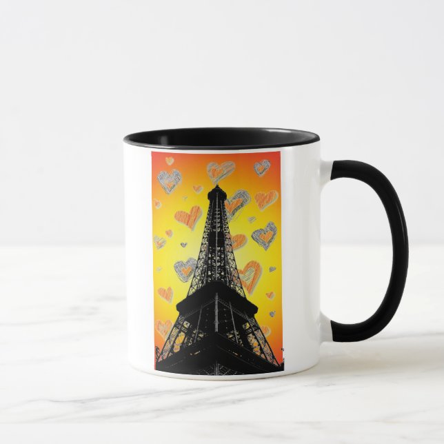 Taza Torre Eifel Hearts Mug (Derecha)