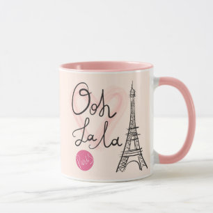Taza Torre Eiffel dibujada a mano